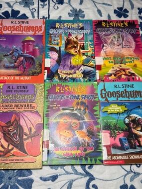 Goosebumps Books Set of 6 90s Horror Halloween Stine Ghosts Bats Scary Mutant